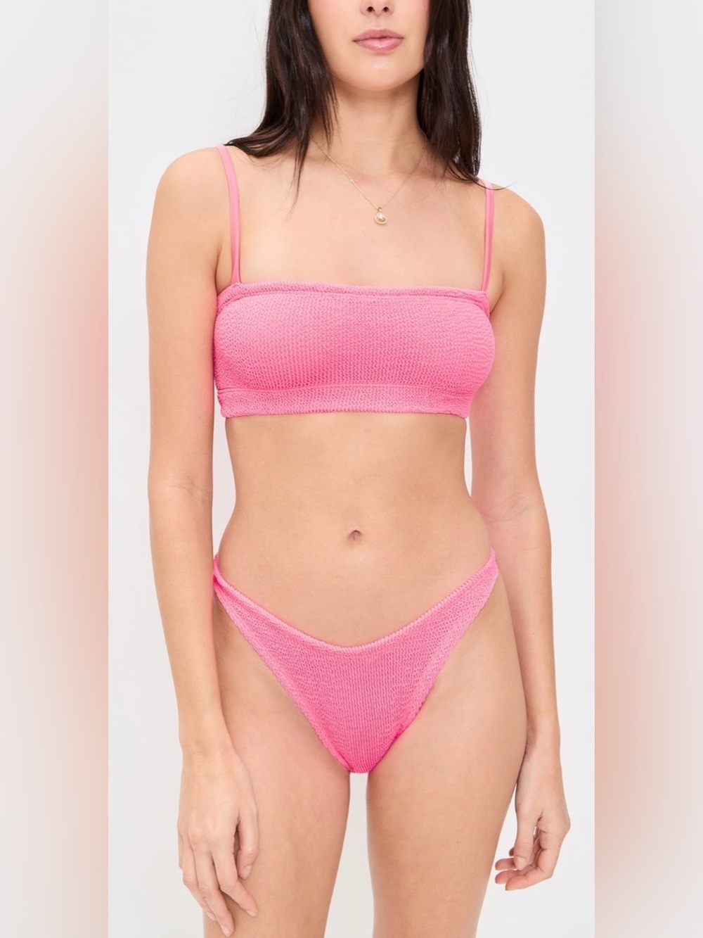 Hunza G Pink Textured Bikini